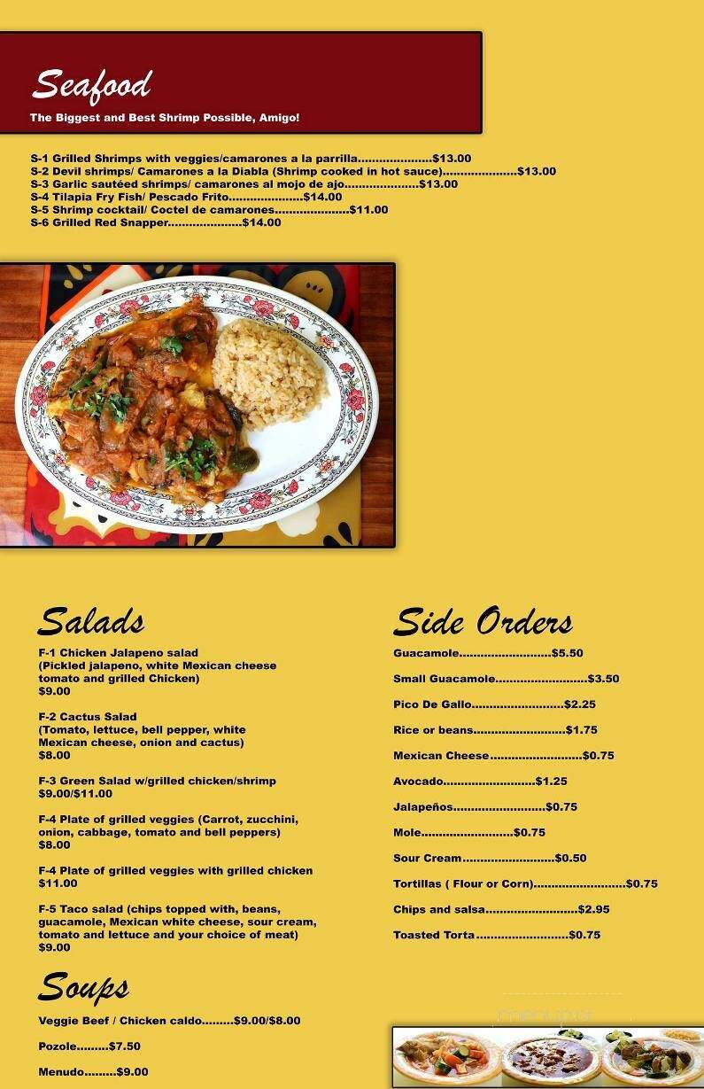 Pablo's Restaurant & Bakery - Lansing, MI menu_pic