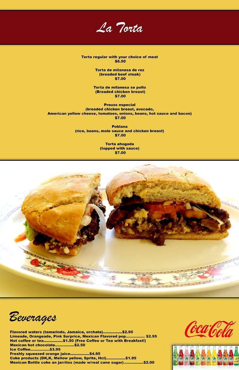 Pablo's Restaurant & Bakery - Lansing, MI menu_pic