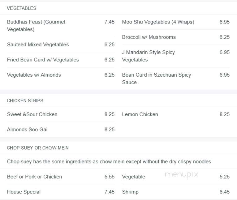 Ray's Chinese Restaurant - Guelph, ON menu_pic