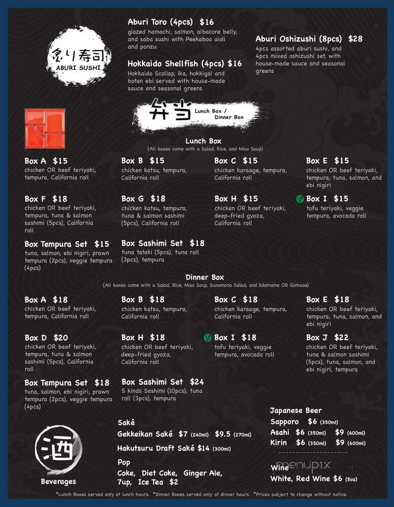 Bistro Peekaboo - Delta, BC menu_pic