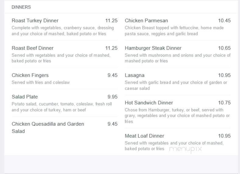 Driftwood Restaurant - Berwick, NS menu_pic