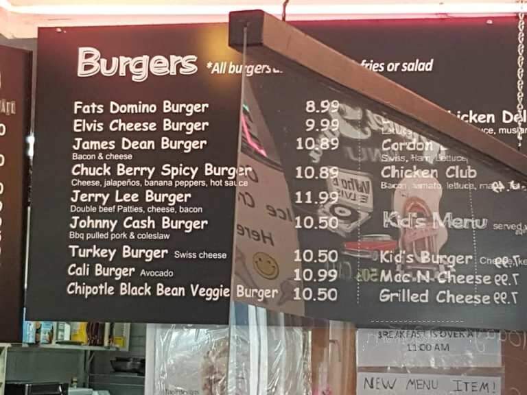 Planet Java Fifties Cafe - Langley, BC menu_pic