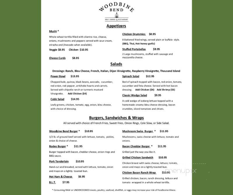 Woodbine Bend Championship Glf - Stockton, IL menu_pic
