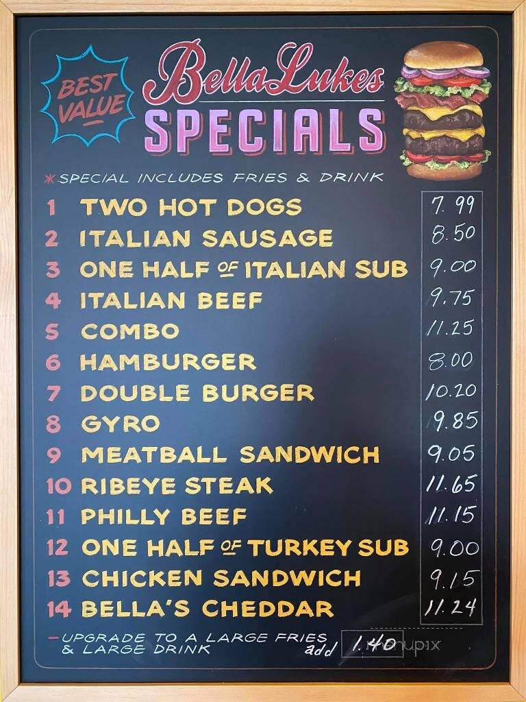 Bella Lukes - Lake Zurich, IL menu_pic
