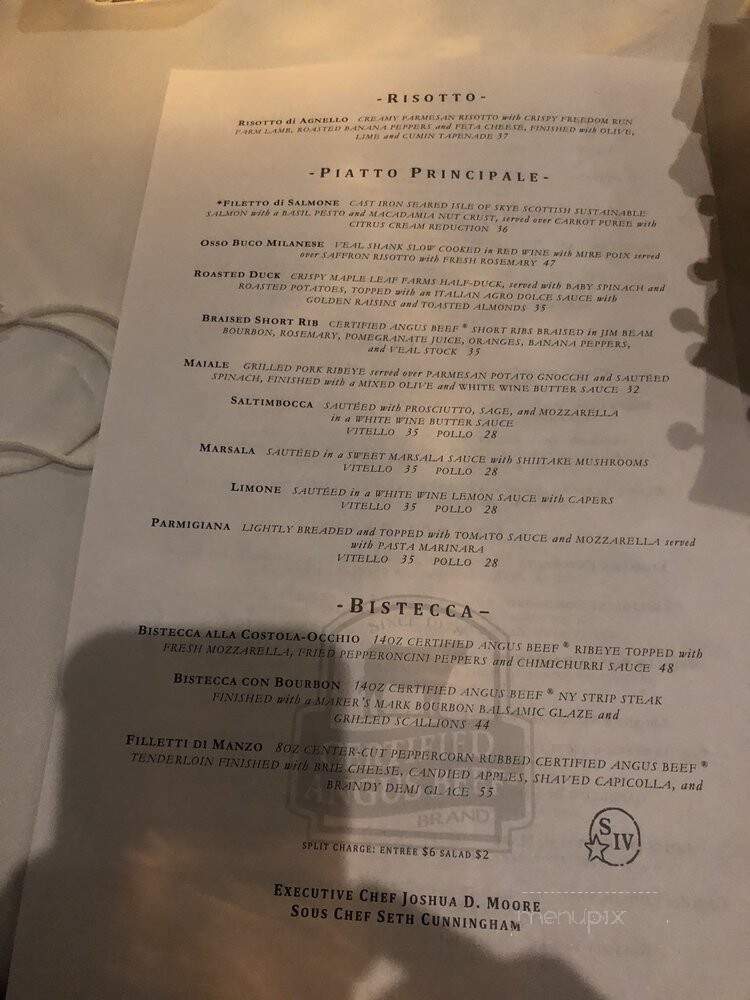 Volare Italian Restaurant - Louisville, KY menu_pic