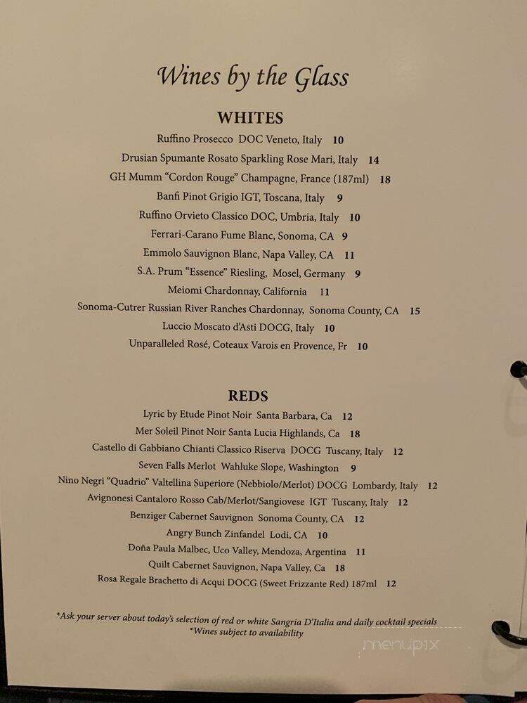 Volare Italian Restaurant - Louisville, KY menu_pic