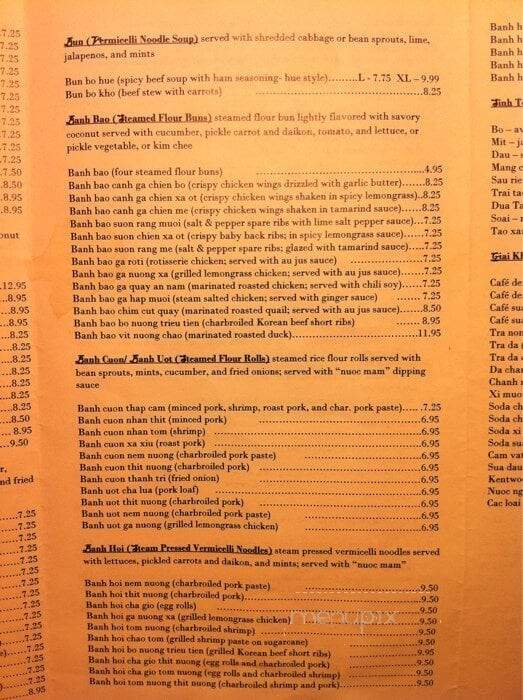 Tan Dinh - Gretna, LA menu_pic