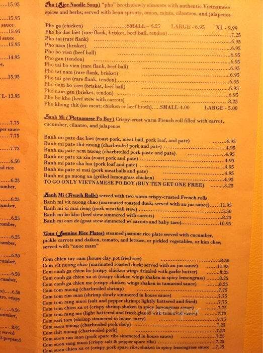 Tan Dinh - Gretna, LA menu_pic
