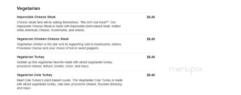 Capriotti's Sandwich Shop - Elkton, MD menu_pic