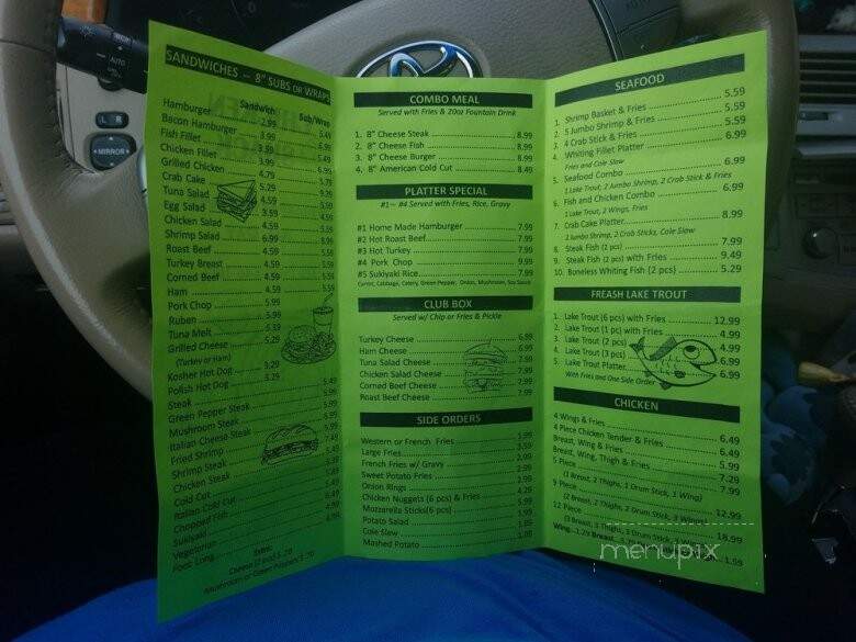 Chicken Shack Restaurant - Baltimore, MD menu_pic