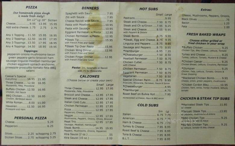 Caesar's Pizza & Subs - Somerville, MA menu_pic