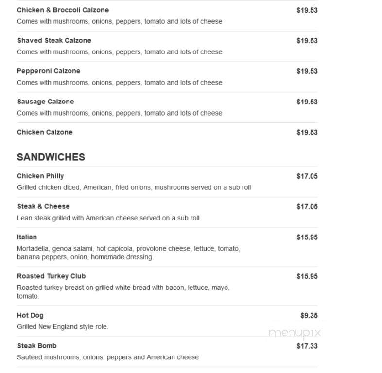 Cape Cod Cafe Pizza - Raynham, MA menu_pic