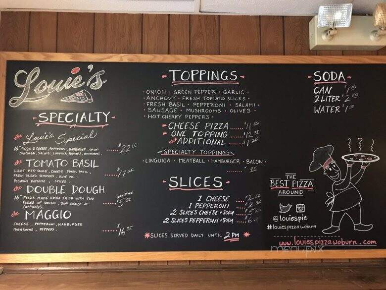 Louie's Pizza Restaurant - Woburn, MA menu_pic