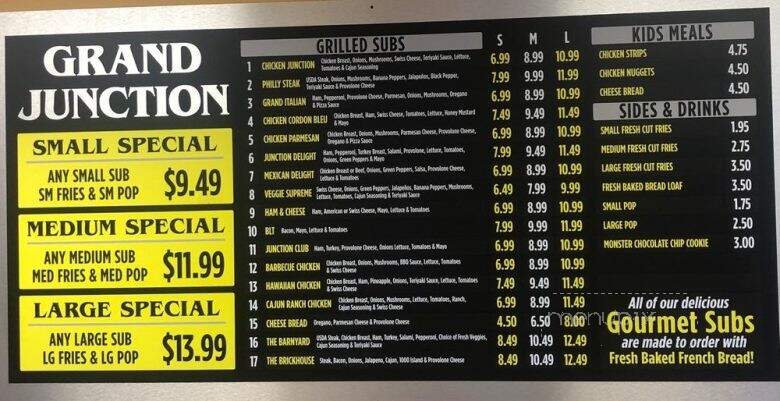 Grand Junction Grilled Subs - Moorhead, MN menu_pic