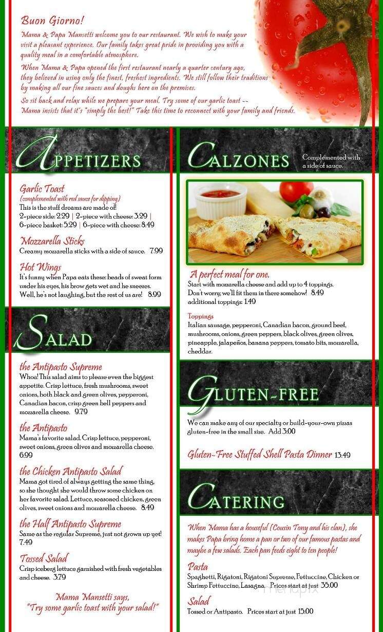 Mansetti's Pizza & Pasta - Anoka, MN menu_pic