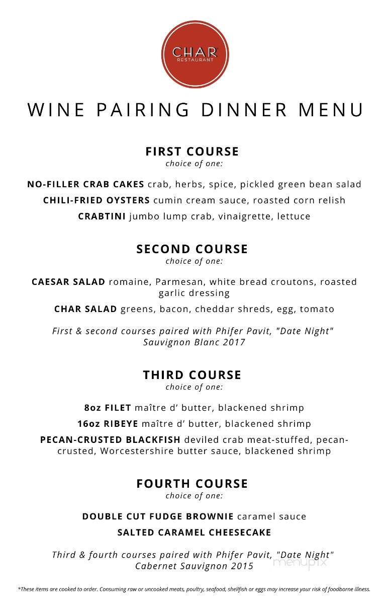 Char - Jackson, MS menu_pic