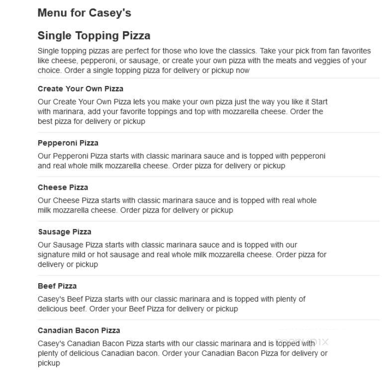 Caseys Carry Out Pizza - McCook, NE