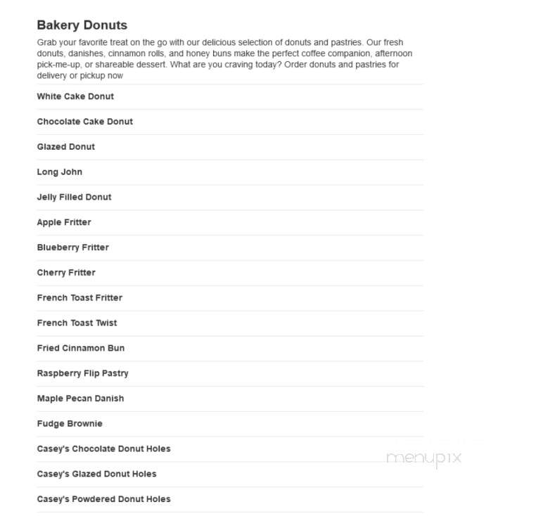 Caseys Carry Out Pizza - McCook, NE menu_pic