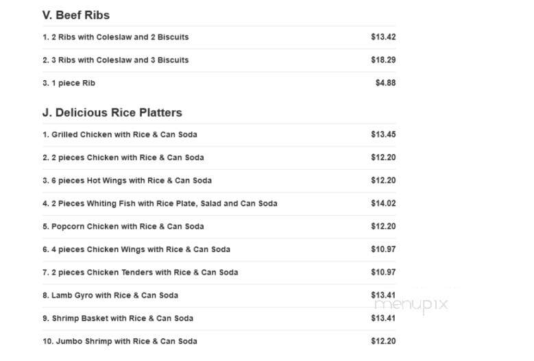 Jersey Fried Chicken - Vauxhall, NJ menu_pic