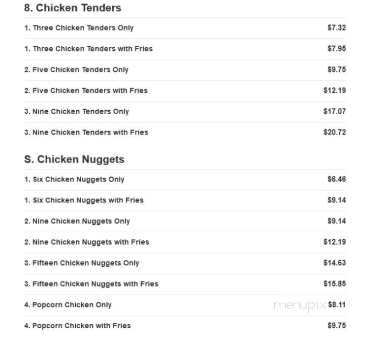 Jersey Fried Chicken - Vauxhall, NJ menu_pic