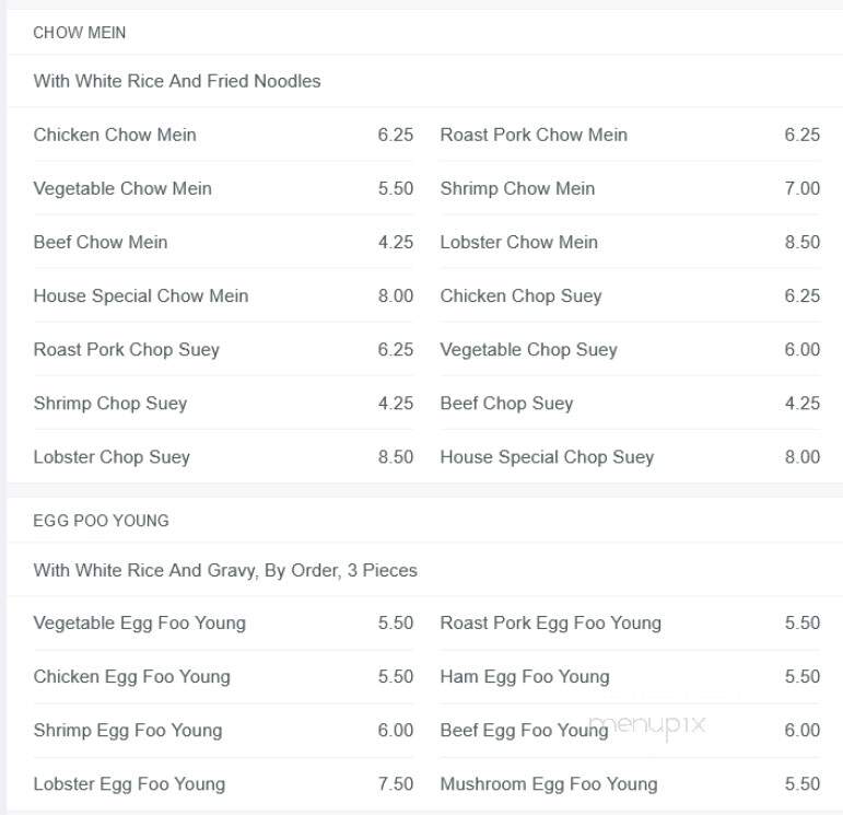 88 Chinese Restaurant - New York, NY menu_pic