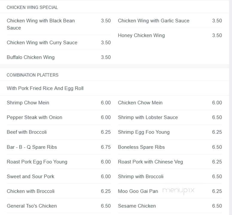 88 Chinese Restaurant - New York, NY menu_pic