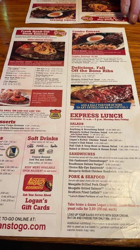 Logan's Roadhouse - Fayetteville, NC menu_pic