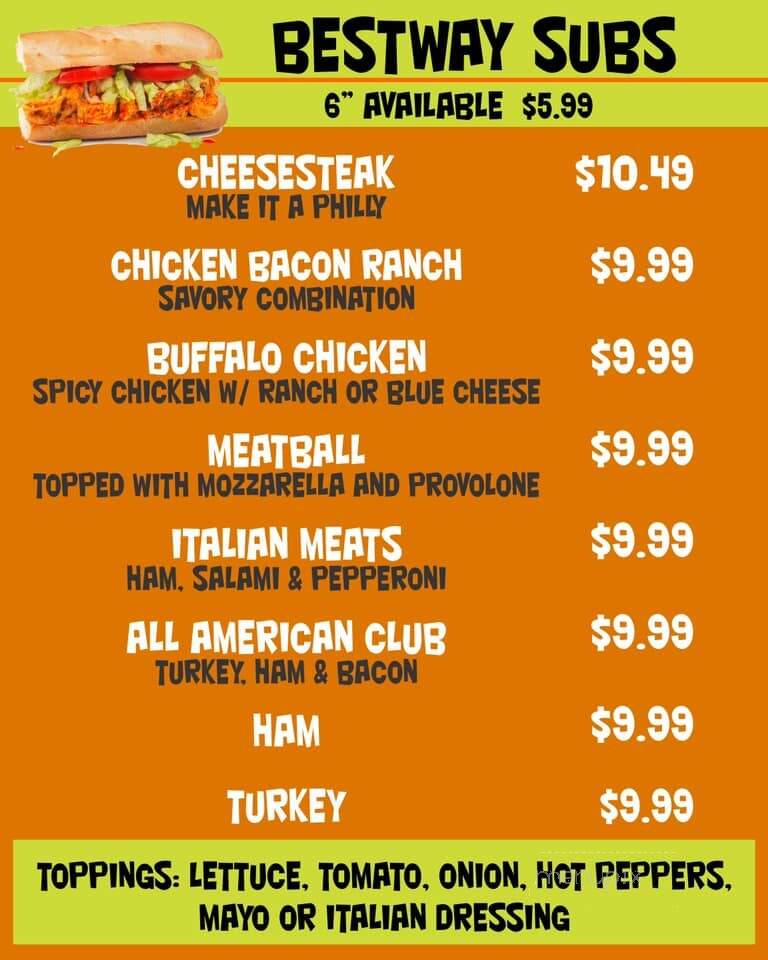 Best Way Pizza - Bedford, PA menu_pic