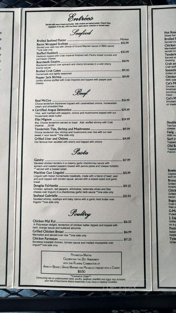 Cat's Meow - Manheim, PA menu_pic