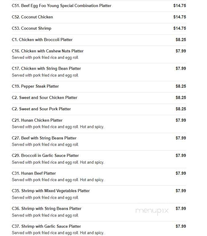 China Express - Washington, PA menu_pic