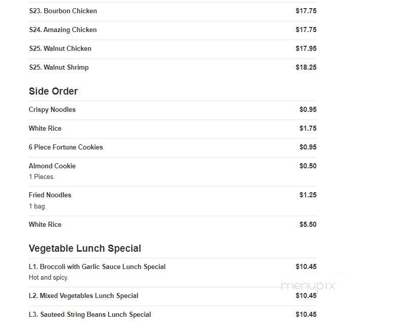 China Express - Washington, PA menu_pic