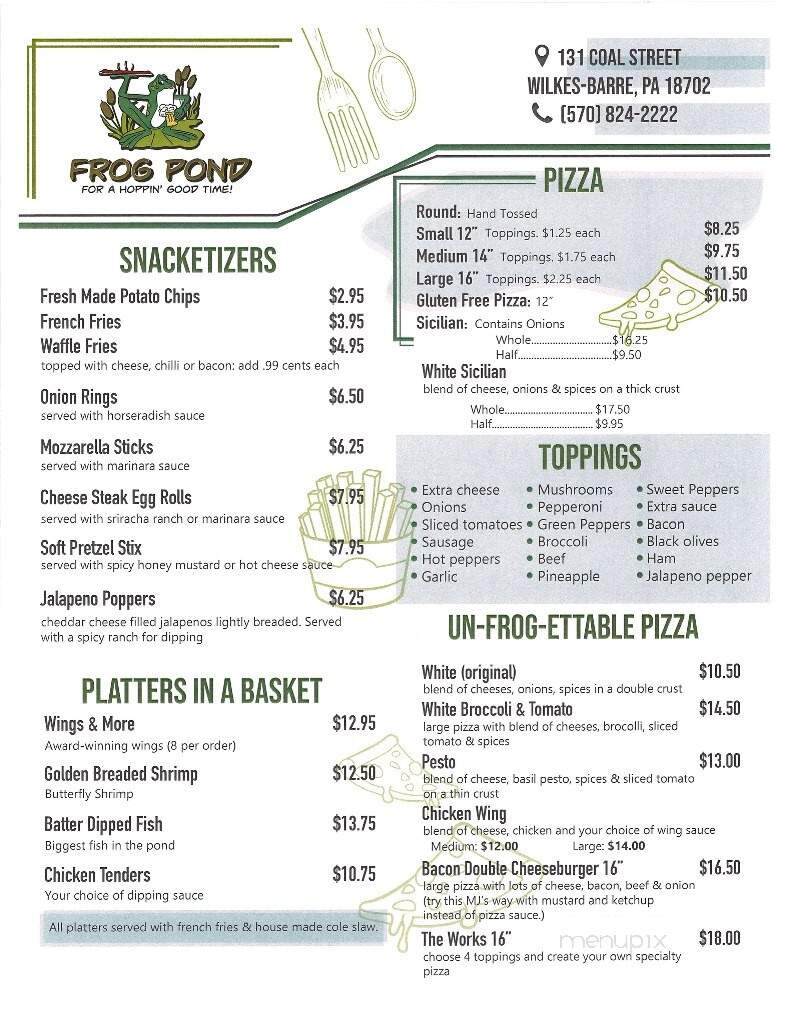Frog Pond Pub & Pizzaria - Wilkes Barre, PA