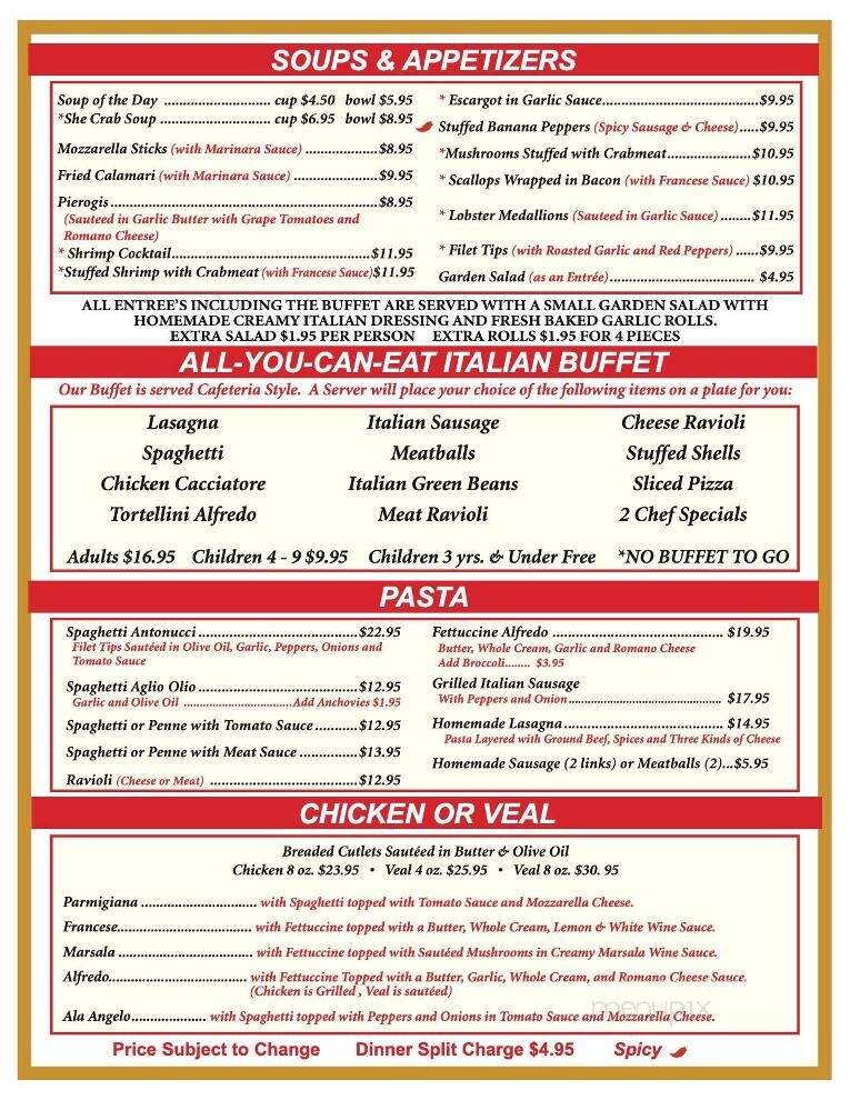 Angelo's - Myrtle Beach, SC menu_pic