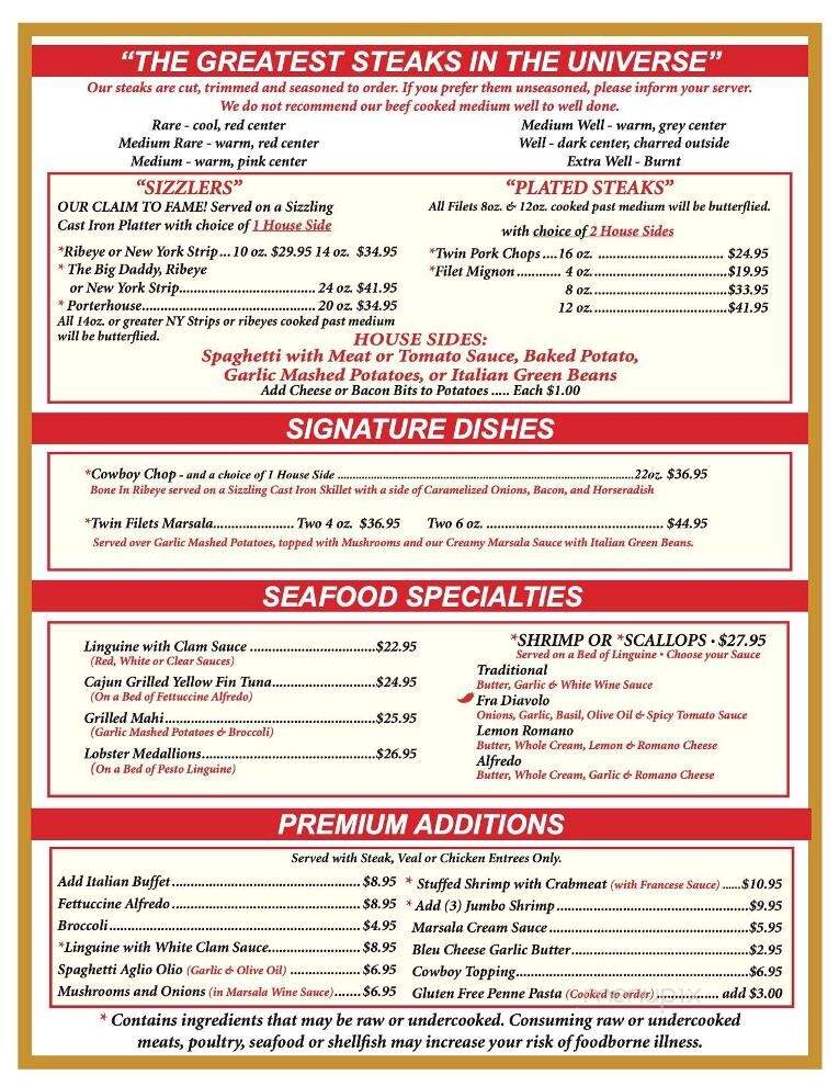 Angelo's - Myrtle Beach, SC menu_pic