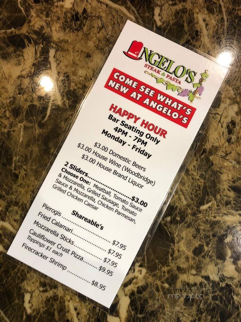Angelo's - Myrtle Beach, SC menu_pic