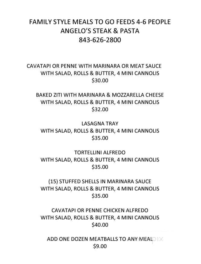 Angelo's - Myrtle Beach, SC menu_pic