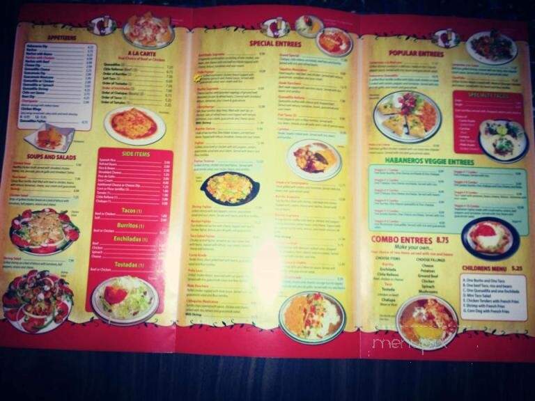 Habaneros Mexican Sports Bar - Pawleys Island, SC menu_pic