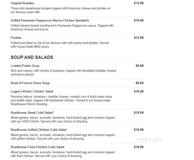 Logan's Roadhouse - Lynchburg, VA menu_pic
