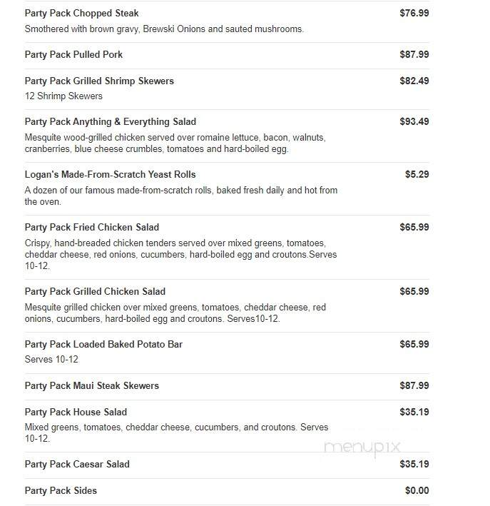Logan's Roadhouse - Lynchburg, VA menu_pic