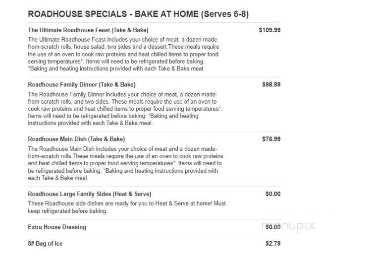 Logan's Roadhouse - Lynchburg, VA menu_pic
