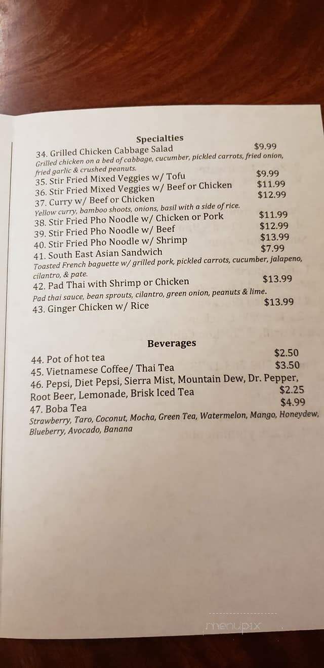 Yummie Pho - Kennewick, WA menu_pic