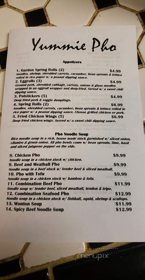 Yummie Pho - Kennewick, WA menu_pic