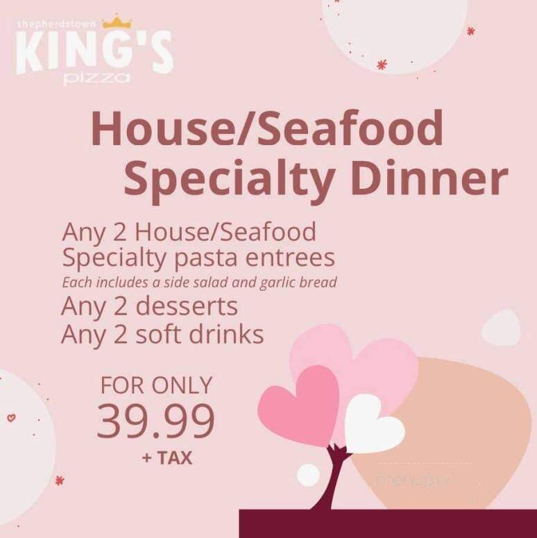 King's Ny Style Pizza - Shepherdstown, WV menu_pic