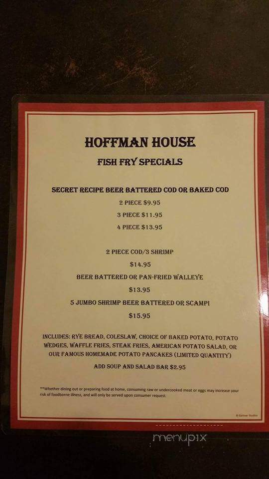 Hoffman House - Wausau, WI menu_pic