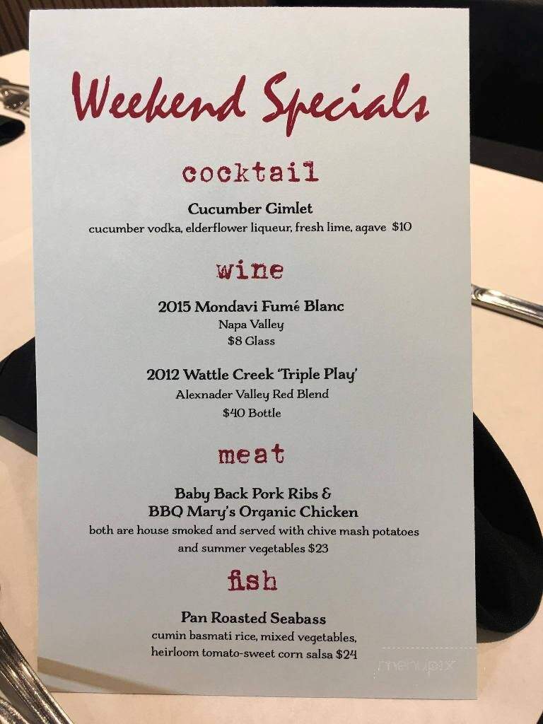 Mistral Restaurant & Bar - Redwood City, CA menu_pic