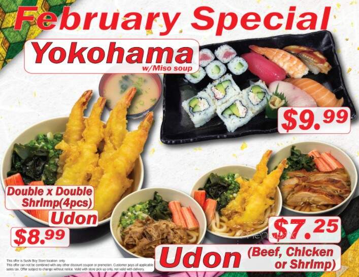 Sushi Boy - Torrance, CA menu_pic