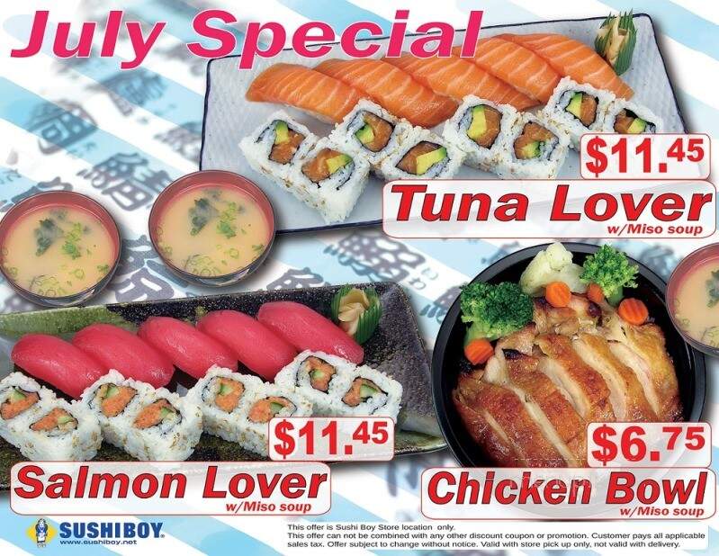 Sushi Boy - Torrance, CA menu_pic