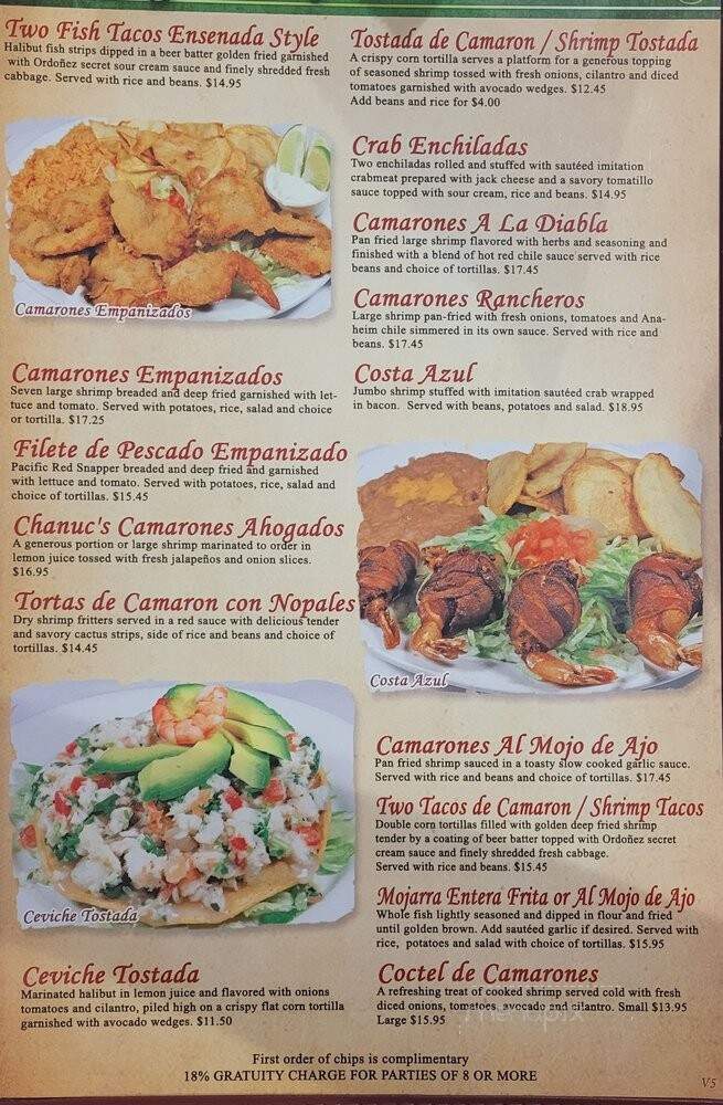 Ordonez Mexican Food - Montebello, CA menu_pic