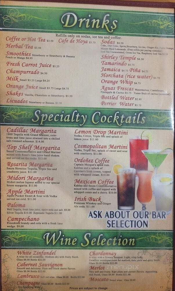 Ordonez Mexican Food - Montebello, CA menu_pic