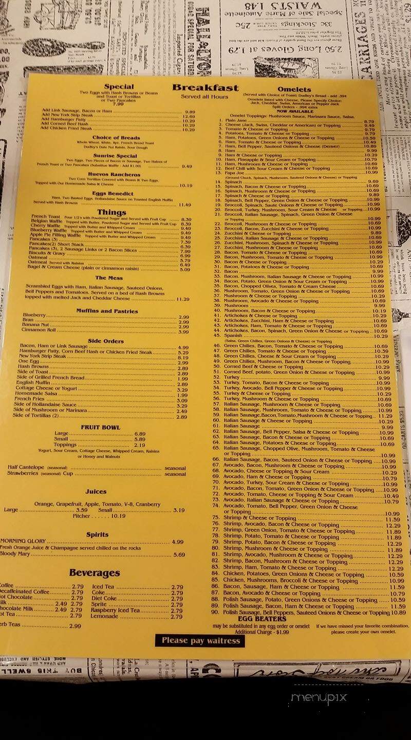 Golden Egg Omelet House - Escondido, CA menu_pic